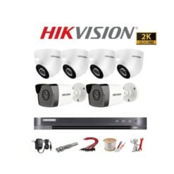 Trọn Bộ 6 Camera Hikvision 5MP Siêu Nét 2K, IP67, IR 20m