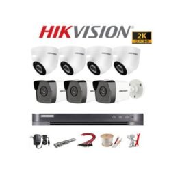 Trọn Bộ 7 Camera Hikvision 5MP Siêu Nét 2K, Chính Hãng, IR 20m, IP67